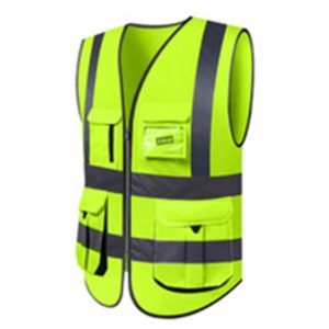High Visibility Safety Fluorescent Vest w/Pockets