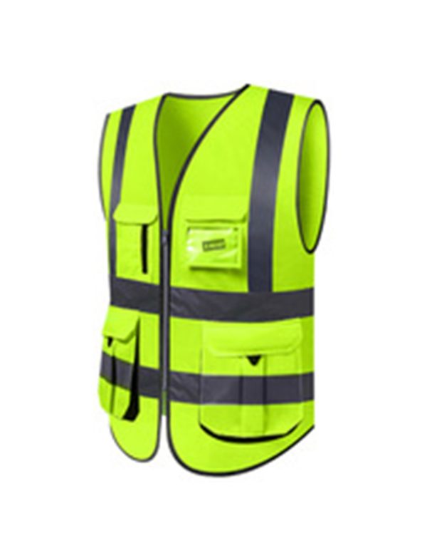 High Visibility Safety Fluorescent Vest w/Pockets